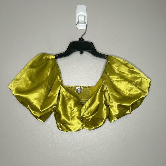 ASOS Yaura Twist Front Puff Sleeve Top - Picture 2 of 4